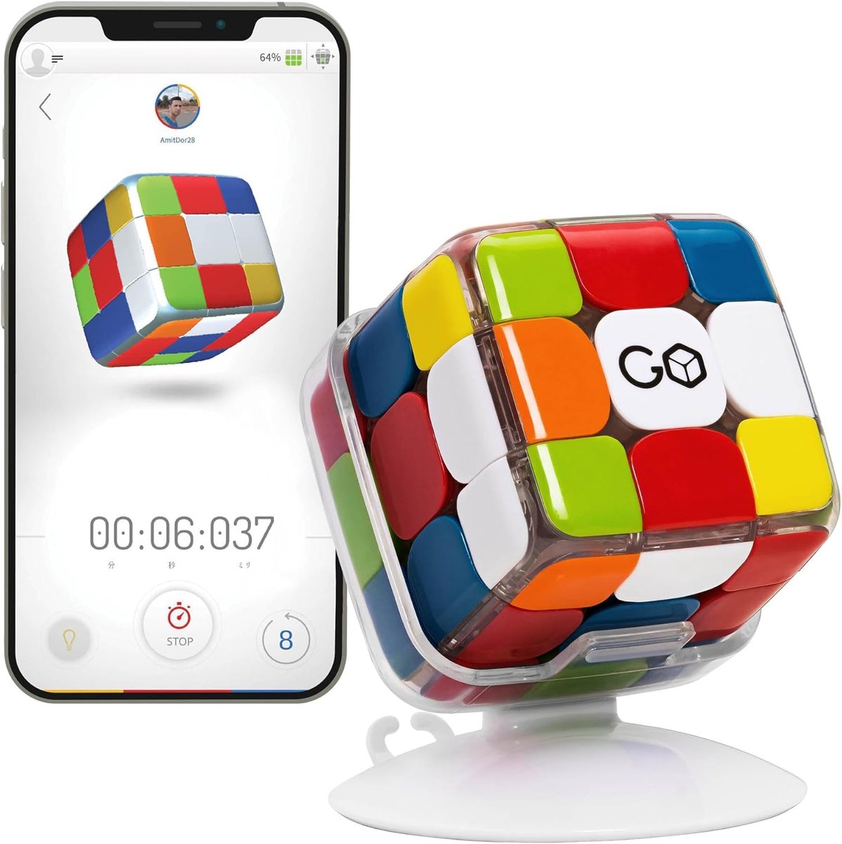 Intelligente Puzzel Kubus - Interactieve Hersenkraker - Snelheid Competitie - STEM Leergame - 3x3 Grootte - Zilver Metallic