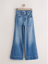 Next - Dames - Jeans met hoge taille, stretch en wijde pijpen - Blauw