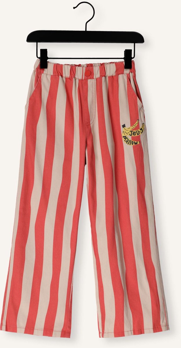 Jelly Mallow Banana Strip Pants Broeken Jongens - Rood - Maat 116/122