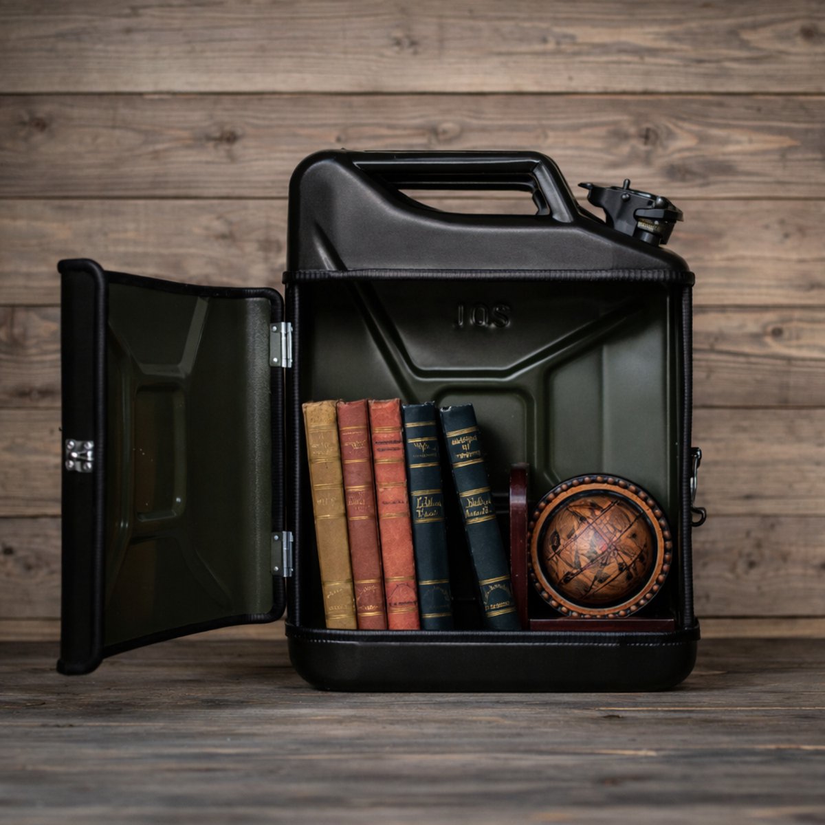 Jerrycan Bar Zwart 20L – Stoer Design – Multifunctioneel - Staal – Perfect Cadeau