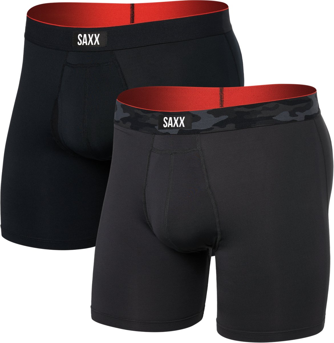 SAXX Heren Boxershort Multi-Sport Mesh - Boxer met BallPark Pouch® PRO - Sport Ondergoed met kortere pijp - Grijs - L