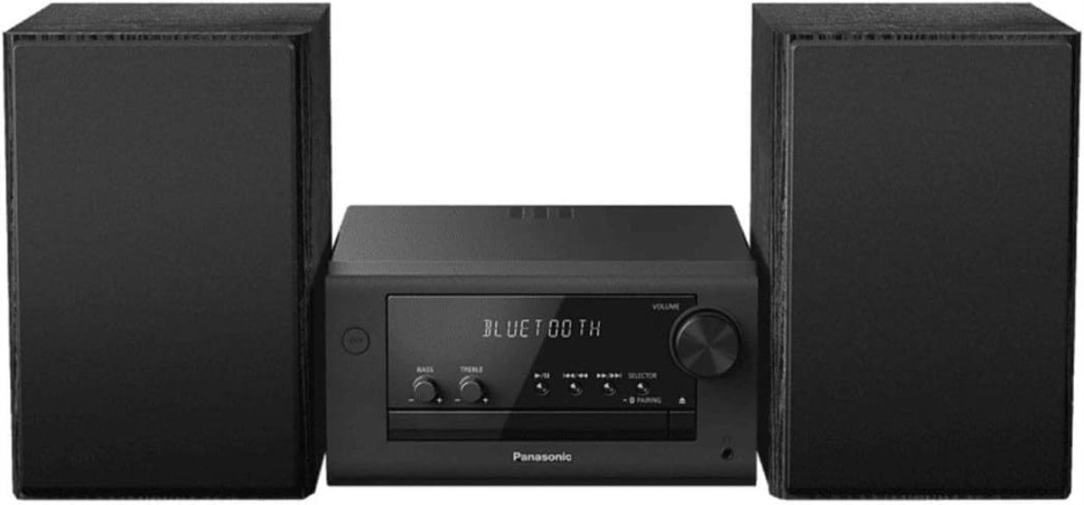 Compact Stereosysteem - Mini Hifi Systeem - Muziek Luisteren - Draadloze Connectiviteit - 80 Watt Vermogen - Zwart