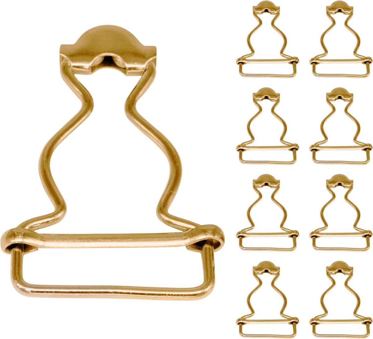 Tuinbroek Gespen - Metalen Clips - Kleding Repareren - Stevig Metaal - 25mm - Brons
