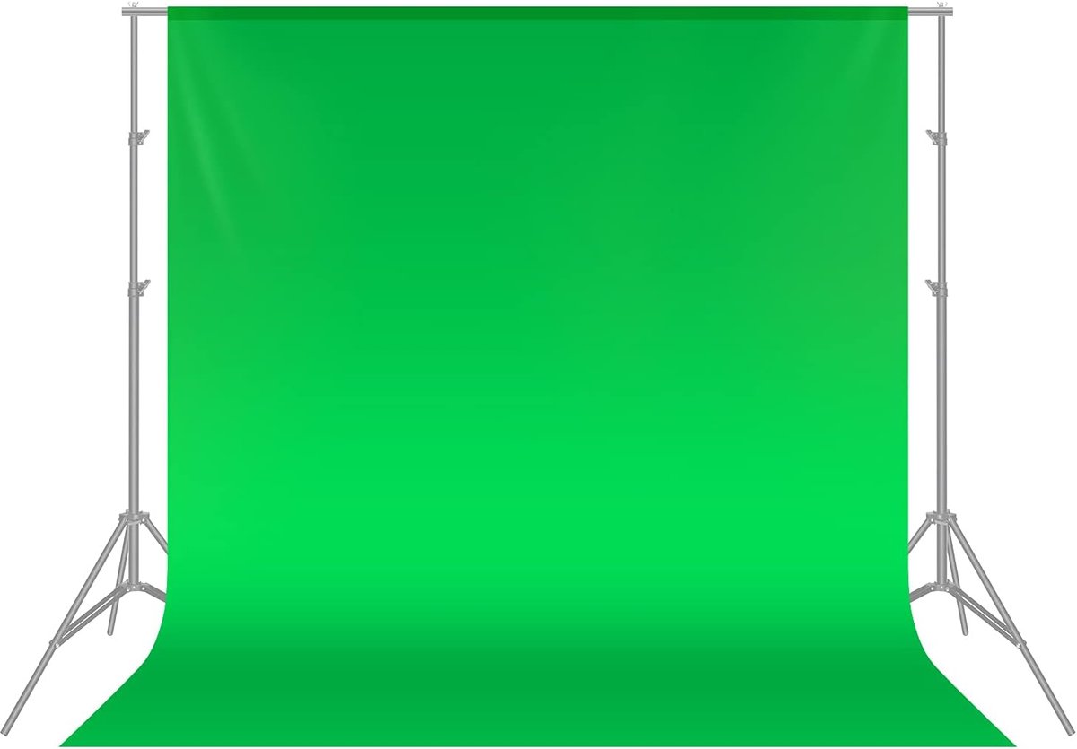 Green Screen met Statief - Achtergronddoek - Achtergrond voor Fotostudio - thuisstudio