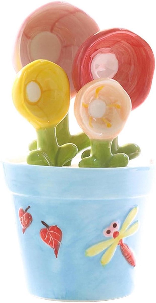 Maatlepels Set - Keukengadgets - Maaltijdbereiding - Creatief Design - 5 Delig - Wit