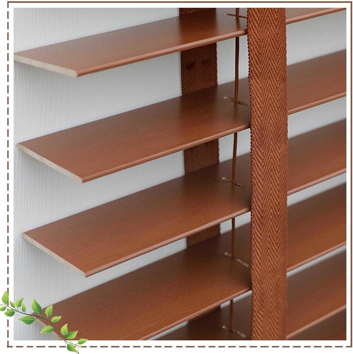 Houten Jaloezieën - Raambekleding - Privacy Creëren - Natuurlijk Tung Hout - 50mm Lamellen