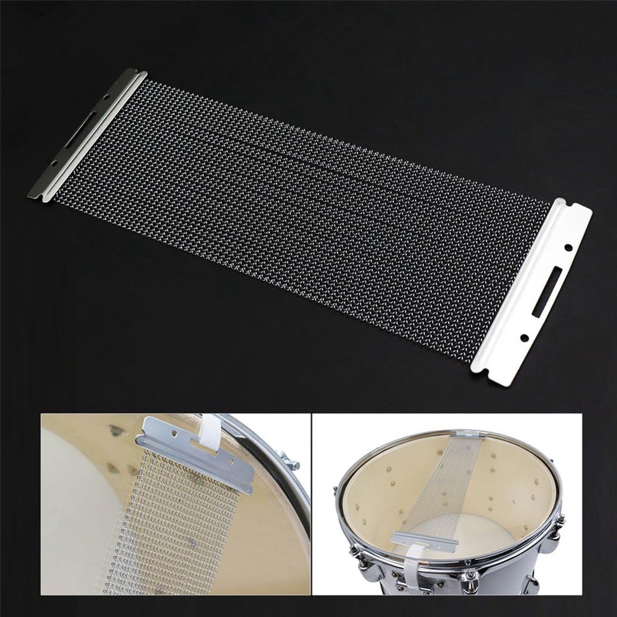 Drumveer - Snare draad - Muziek maken - Snelle respons - 10-14 inch - Zilver