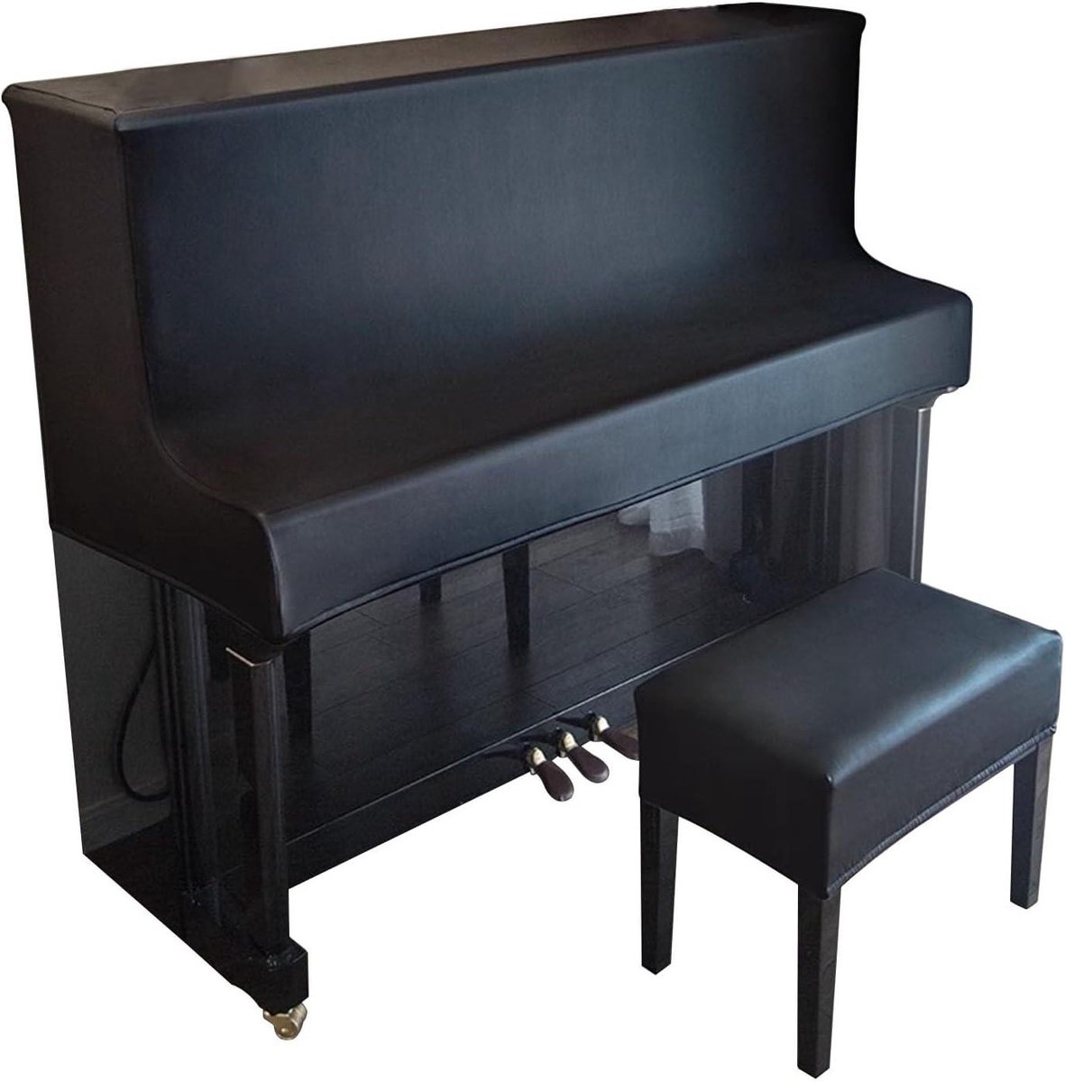 Pianohoes - Bankafdekking - Piano Beschermen - Verdikte Technische Stof - 160 x 135 cm - Zwart