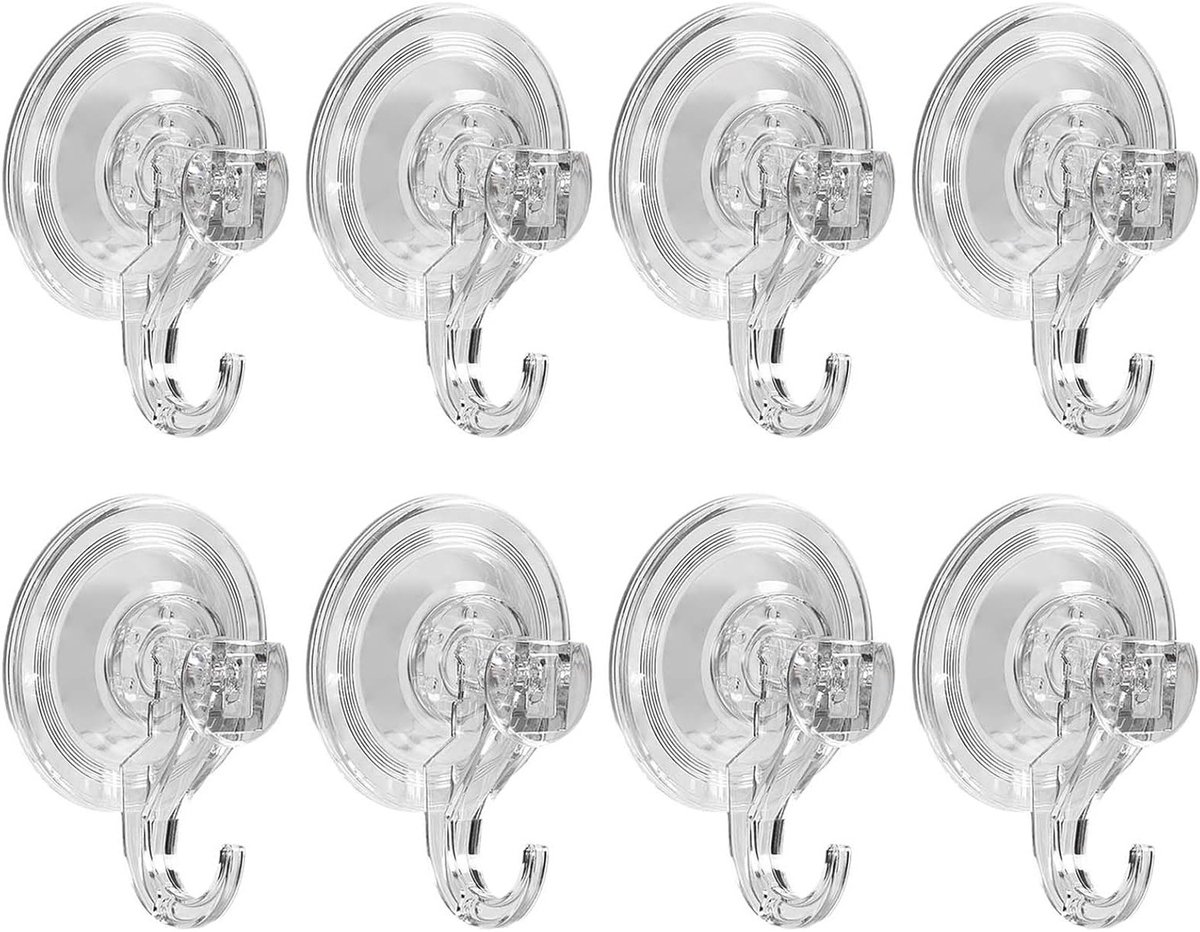 Multifunctionele Zuignap Haak, Herbruikbare en Sterke Wandhaak tot 3 kg, Ideaal voor Keuken en Badkamer, Diameter 7 cm, Geen Boren Nodig
