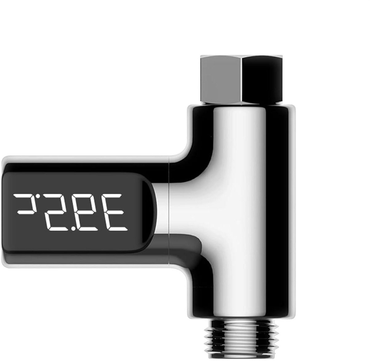 Douche Watertemperatuur Monitor - Badthermometer Digitaal - Veilig Baden - Real-time LED Display - 8.1 cm - Grijs