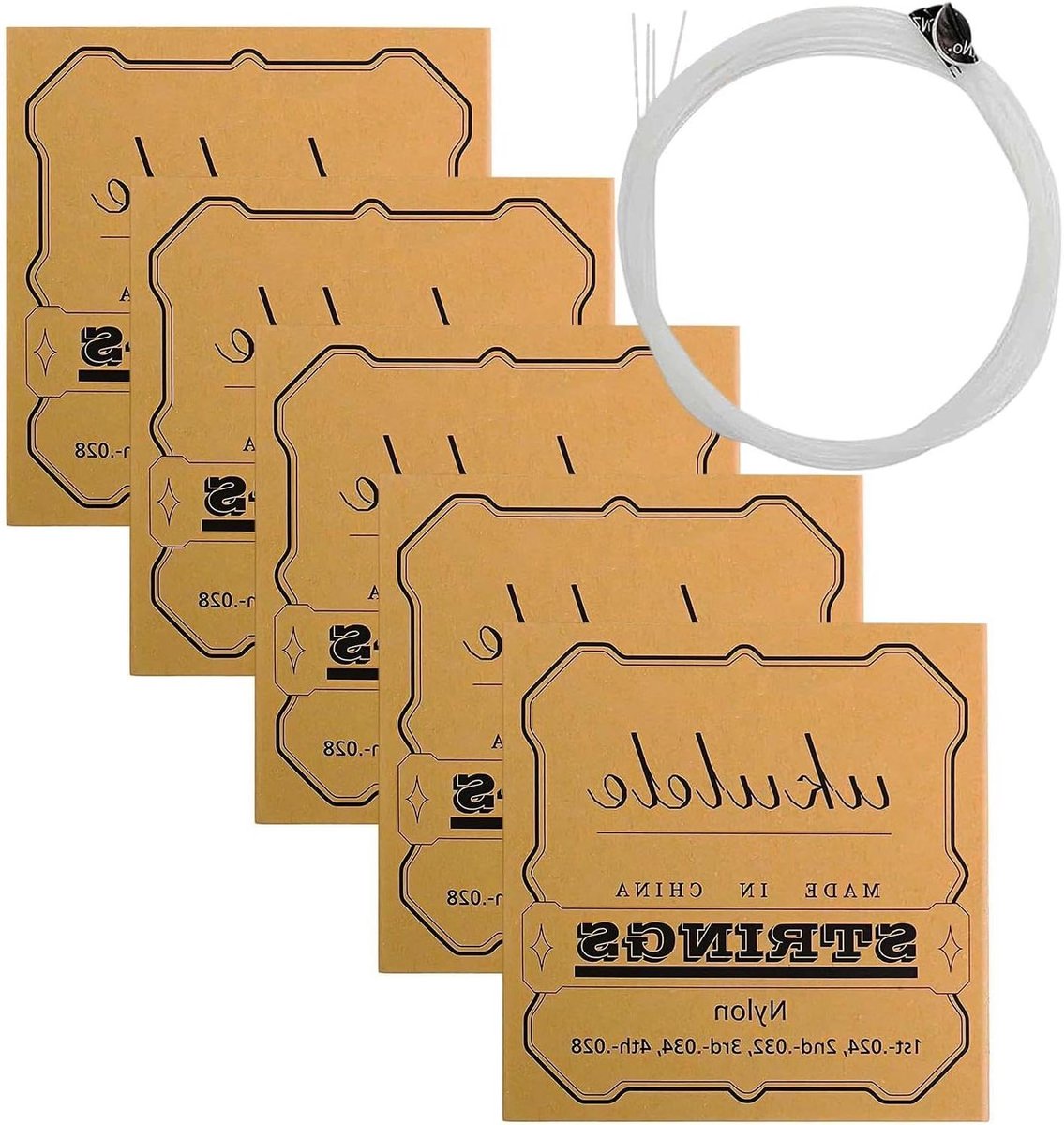 Ukelele Snaren Kit - Vervanging Nylon Set - Muziek Maken - Dynamisch Geluid - 5 Sets - Nylon