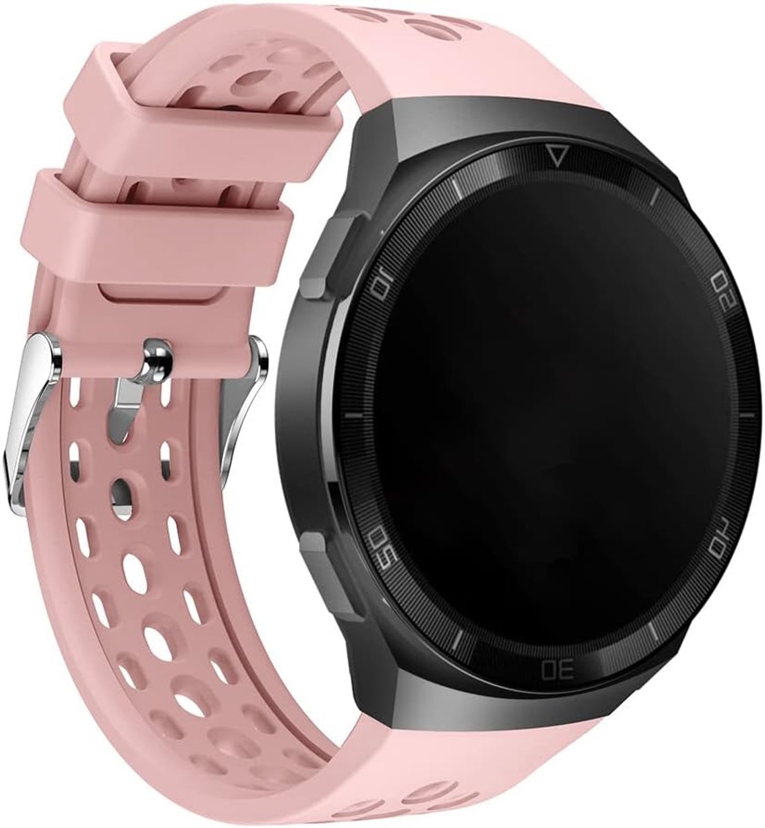 Siliconen Band - Horlogeband - Smartwatch Gebruik - Huidvriendelijk Materiaal - 22mm Breed - Blauw