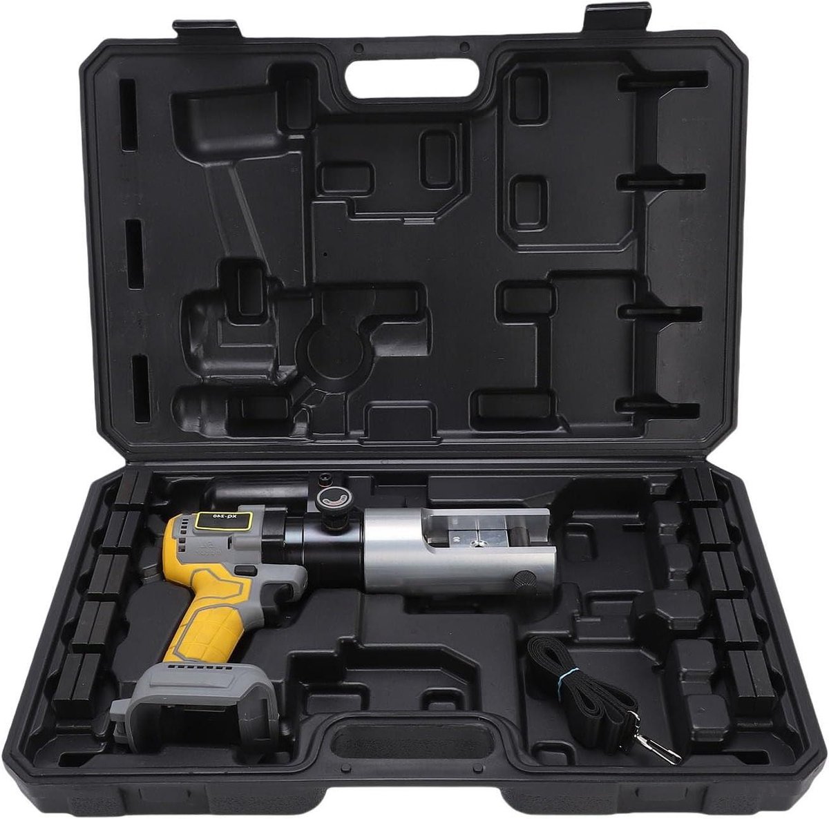 Elektrisch Krimpgereedschap - Hydraulische Crimper - Kabels Aansluiten - 360 Graden Kop - 90KN Kracht - Oranje