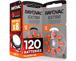Rayovac Extra Advanced 13 Hoorbatterijen PR48 Oranje – 120 Stuks