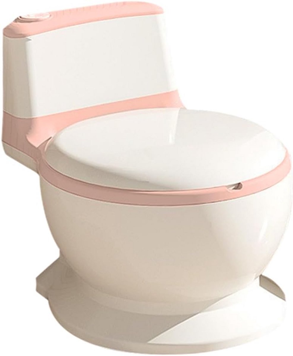 Baby Toilet - Kinderpotje Oefenpotje - Zindelijkheidstraining - Realistisch Spoelgeluid - Tot 50 kg - Roze