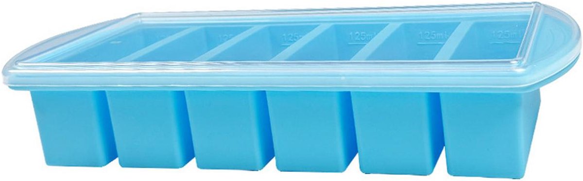 Soepvriezer - Siliconen Invriesbakjes - Flexibele Deksel Lekvrij - 12-Vak - Voor Soepen En Sausen - Transparant