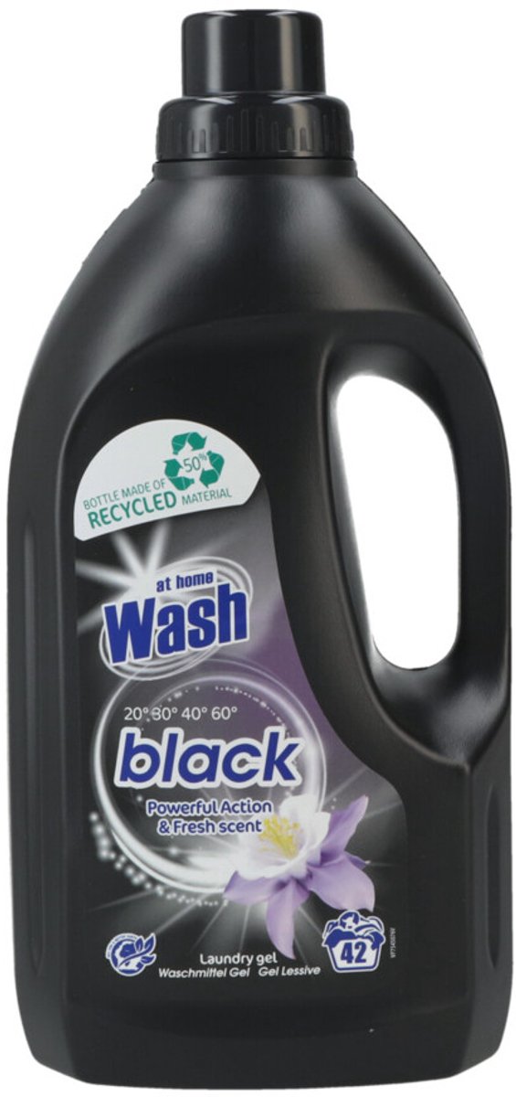 At Home Wasmiddel Black 42 Wasbeurten Zwart - 3 x 1,5 liter - Voordeelverpakking