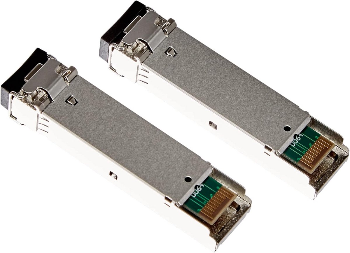 Netwerk Modules - Glasvezel Transceivers - Netwerk Verbindingen - Multi-Mode SFP - 2 Stuks - Zilver
