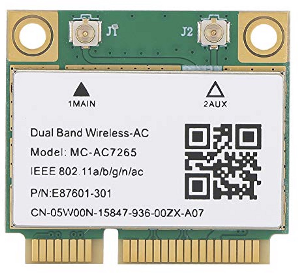 Draadloze Netwerkkaart - Wifi Bluetooth - Snelle Internetverbinding - Dual-Band AC Snelheid - Mini PCI-E - Groen