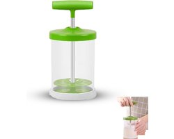 Handmatige Melkopschuimer - Roomdispenser - Zelf Drankjes Maken - Druk-pompsysteem - 247g - Zwart met staal