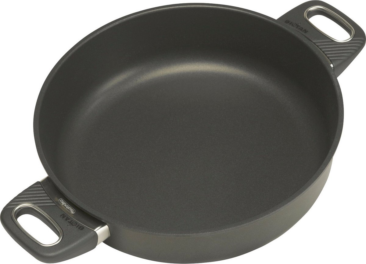 Braadpan Laag - Kookpan - Langzaam Garen - Ovenvast tot 240°C - Ø28 cm - Zwart