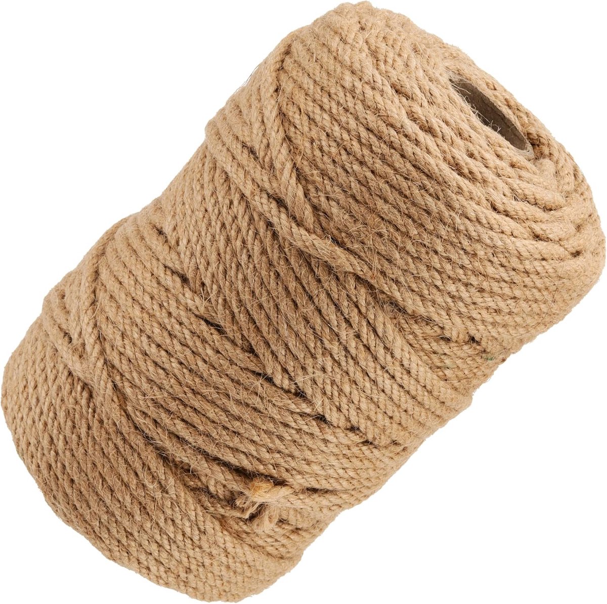 Jute touw - Hennep touw - Tuinieren en decoratie - 4-strengs gedraaid - 100 meter x 6 mm - Natuurlijk
