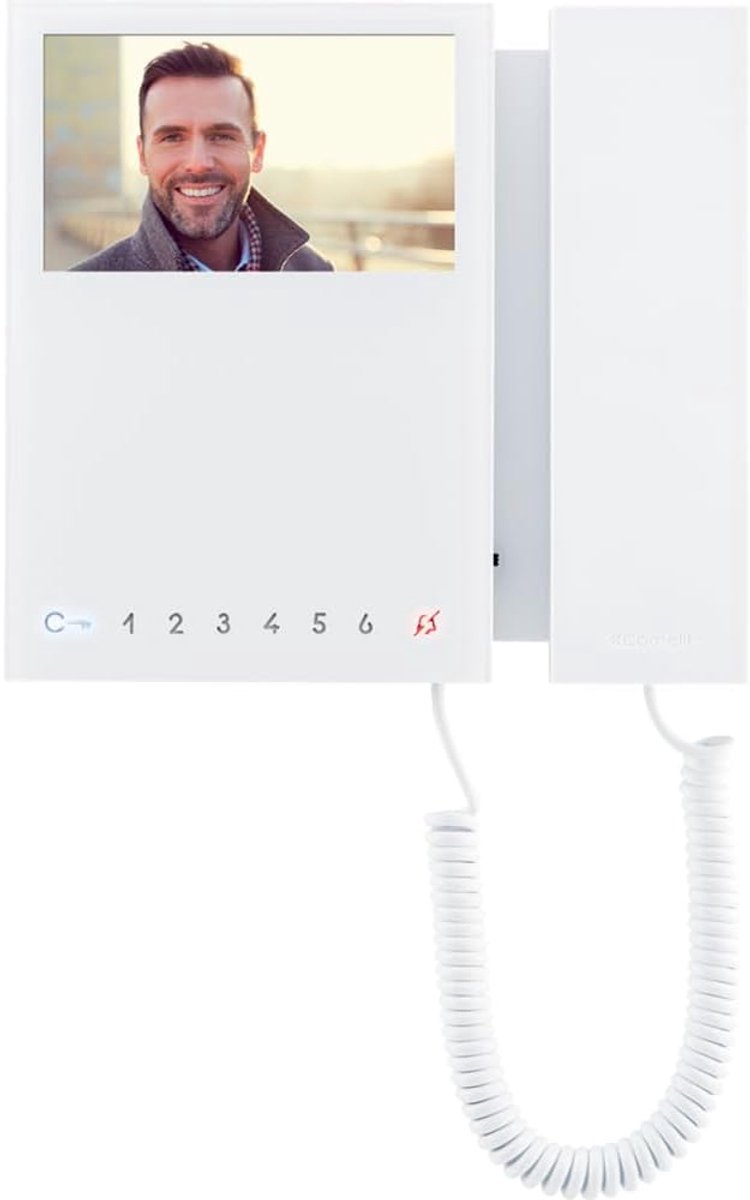 Mini-monitor met toetsen - Intercom monitor - Toegangscontrole programmeren - 8 soft-touch toetsen - 43 inch scherm - Wit