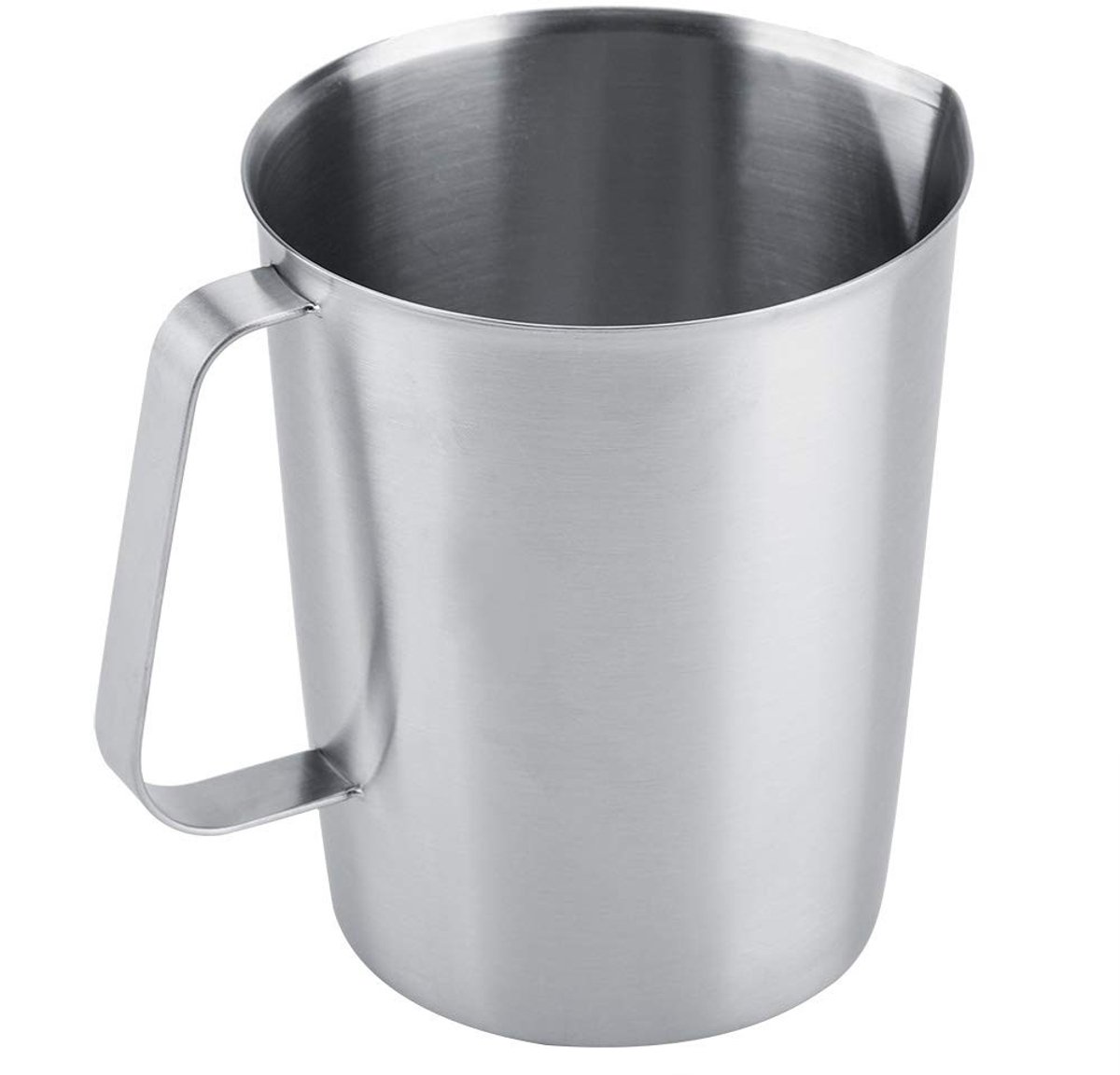 Dailygoods- Maatbeker 2000 Ml - Roestvrij Staal - Eendenbekuitloop - Melkkan - Opschuimkan - Duidelijke Kalibratie