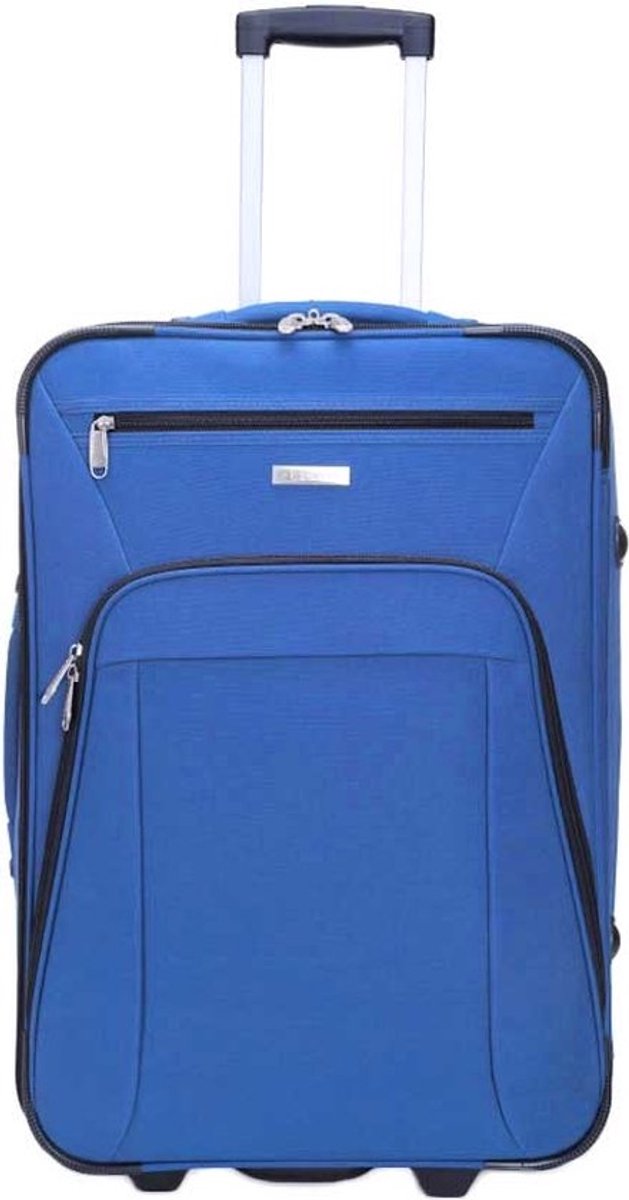Decent Basic-Line Reiskoffer 37 liter - Handbagage koffer 53x35x20 cm - Lichtgewicht koffer - Reiskoffer - Cobaltblauw