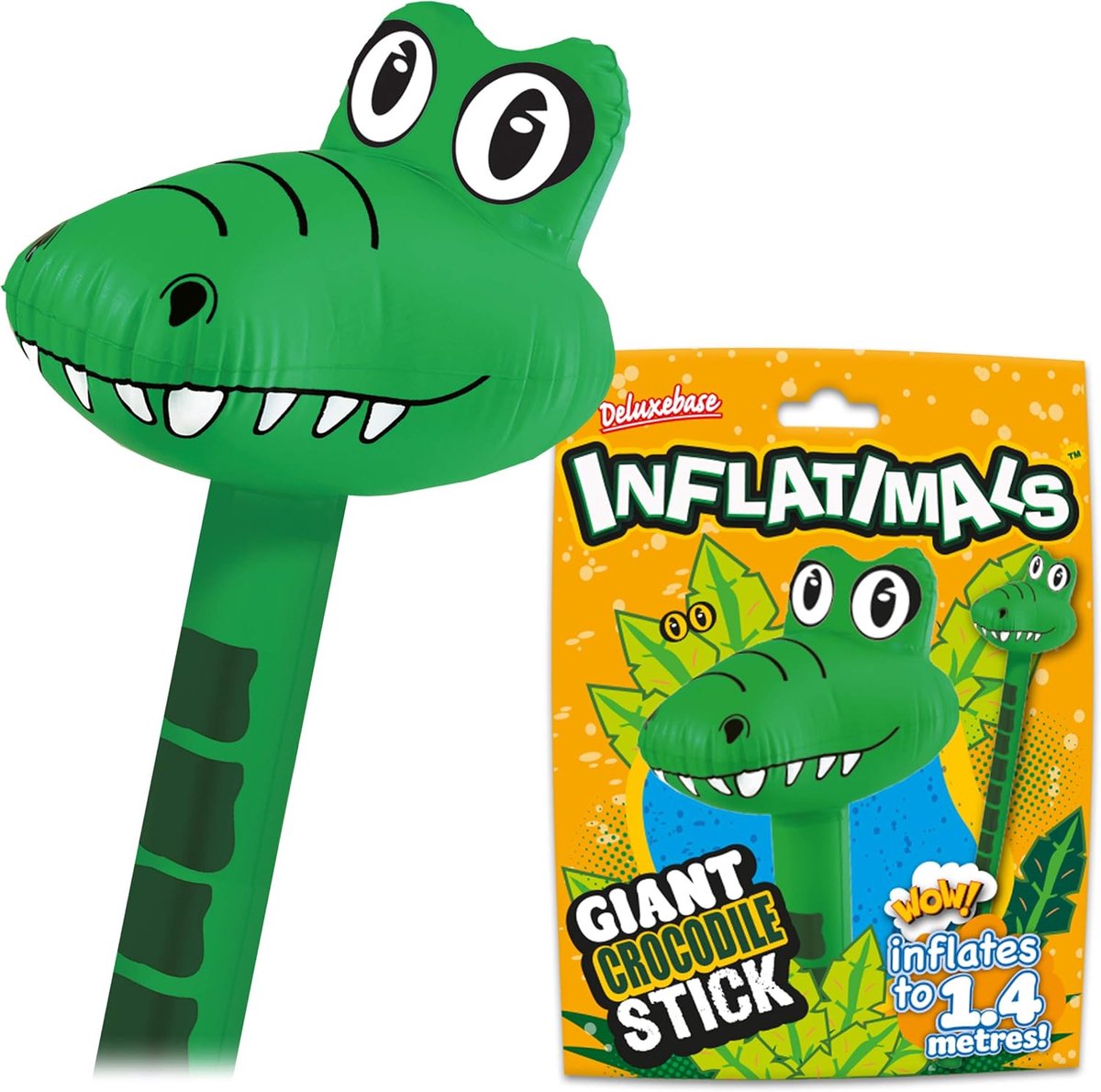 Opblaasbare Krokodil - Speelgoed Dieren - Feestdecoratie Kinderen - Gigantisch Formaat - 1.4 Meter - Groen
