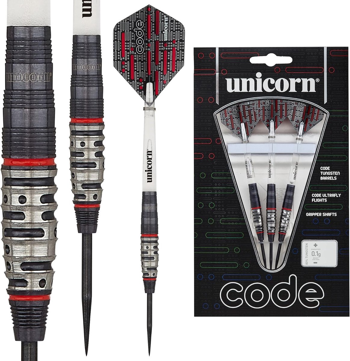Dartpijlen Set - Steel Tip - Precisie Werpen - Aggressieve Grip - 20 Gram - Zwart Rood