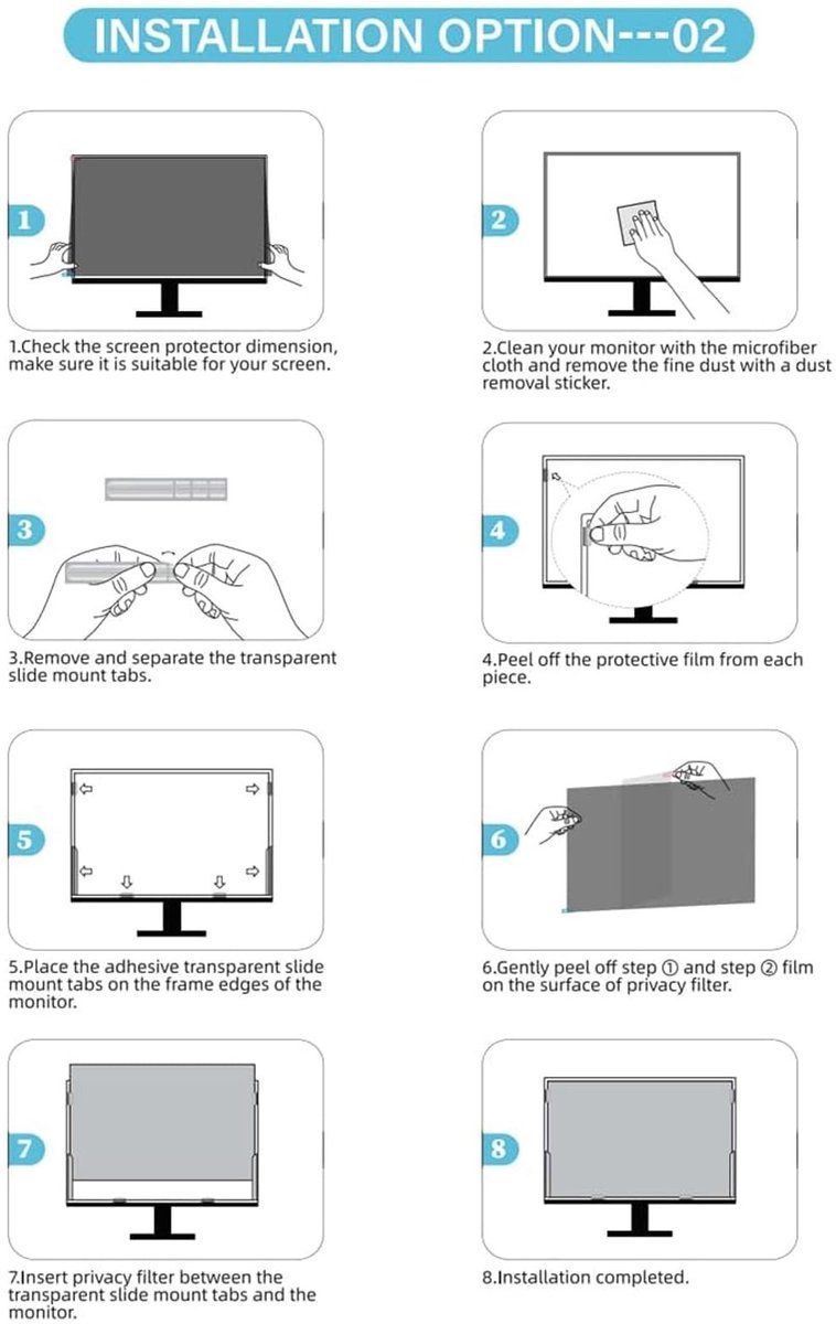 Dailygoods - Privacyfilter Zelfklevende Strip voor Monitoren en Laptops