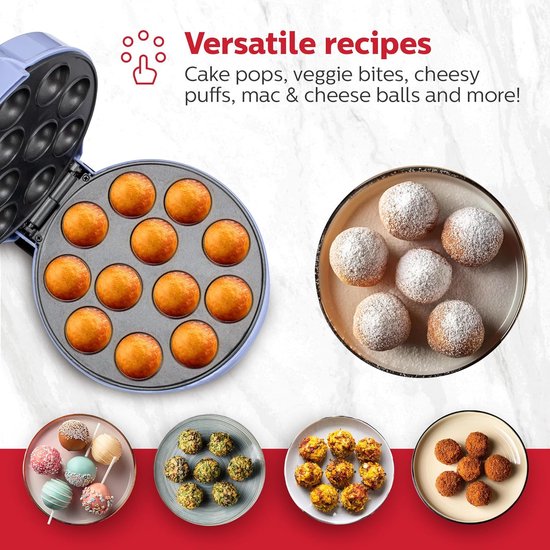Cakepop Maker - Cupcake Apparaat - Feestjes Bakken - 12 Stuks Tegelijk - 20.6 x 25.4 cm - Lavendel — afbeelding 3