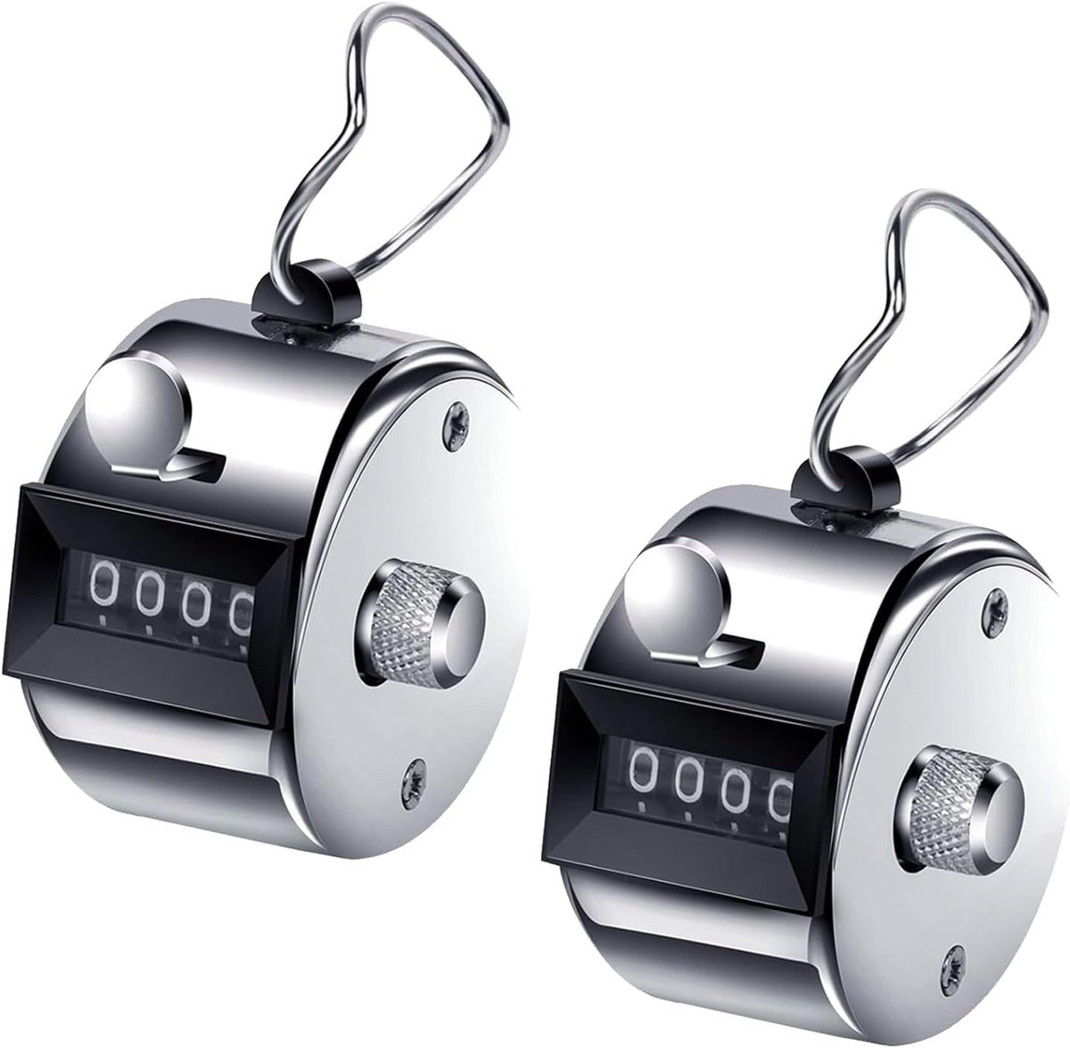 SnelShoppen - 4 Digit Mechanische Teller, Handmatige Click Teller, Duurzame Metaal Teller voor Sport, Fitness, Golf, Bezoekers en Inventarisatie