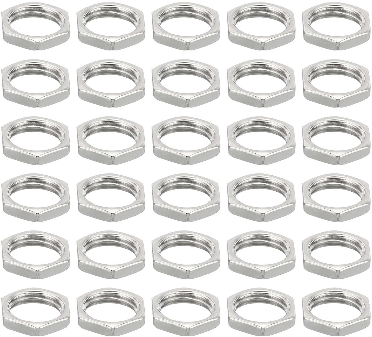M10 x 1.0 Stalen Zeskantmoeren - 60pcs - Metrische Draad - Gegalvaniseerde Hardware - Bevestigingsmiddelen voor Lampen en Machines - Onderhoud - 2.6mm Hoogte