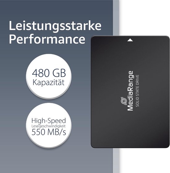 Interne SSD - Opslag Schijf - Sneller Data Verwerken - 2.5 inch Formaat - 480 GB Capaciteit - Zwart — afbeelding 3