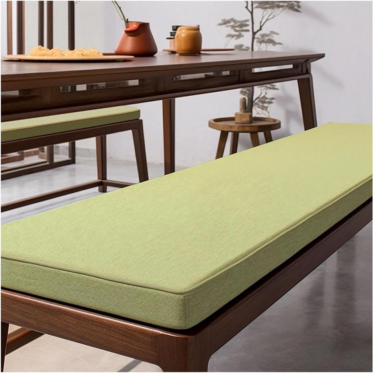 Tuinbank Kussen - Zitkussen Bank - Comfortabel Zitten - Antislip Bodem - 170x35cm - Groen