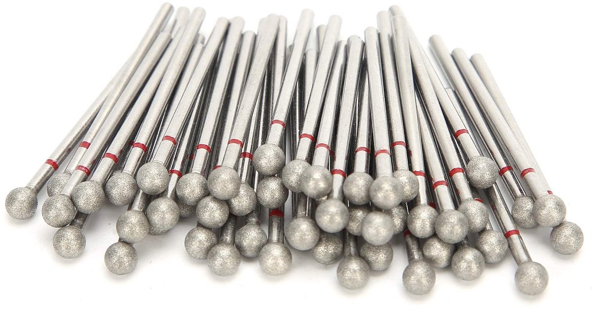 SPHProducts - 50-delige Kogelvormige Nagelboorset - Professionele Manicure Boren - Hoogwaardig Schuurmateriaal - 5,0 mm - Perfect voor Acrylnagels - M