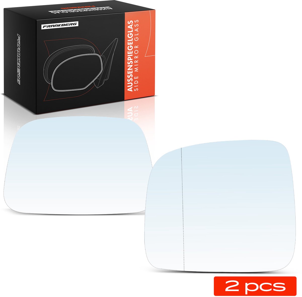 Frankberg 2x Spiegelglas Buitenspiegel Voor voor VW