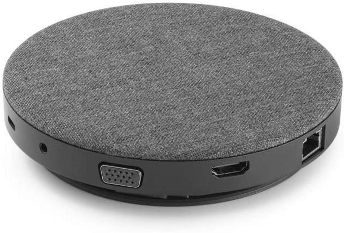 Multi poort adapter - Type C hub - Productiviteit verhogen - Met draadloze lader - 10 poorten - Zwart