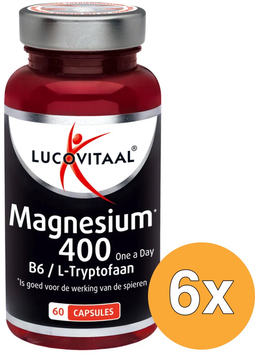 6x Lucovitaal Magnesium 400 Met Vitamine B6 & L-Tryptofaan