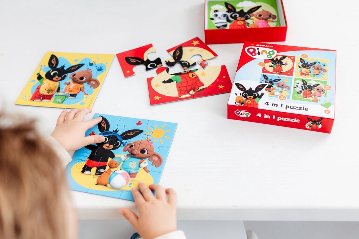 Bing puzzel 4 in 1 educatief peuter speelgoed - kinderpuzzel 4x6x9x16 stukjes leren puzzelen - cadeautip puzzel 3 jaar en ouder - Bambolino Toys — afbeelding 12