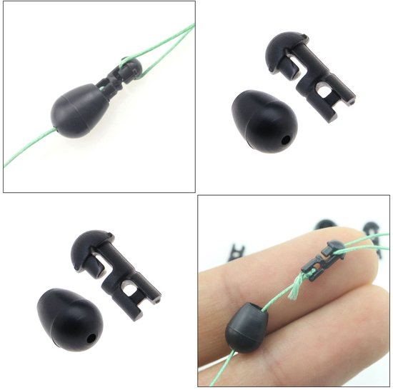 SPHProducts - Quick Change Kralen - Vissen Connector - Ideaal voor Haaklengte - Zwart - Shock Kralen - Multifunctioneel voor Karper Vissen - 50 Stuks van Sphproducts — afbeelding 5