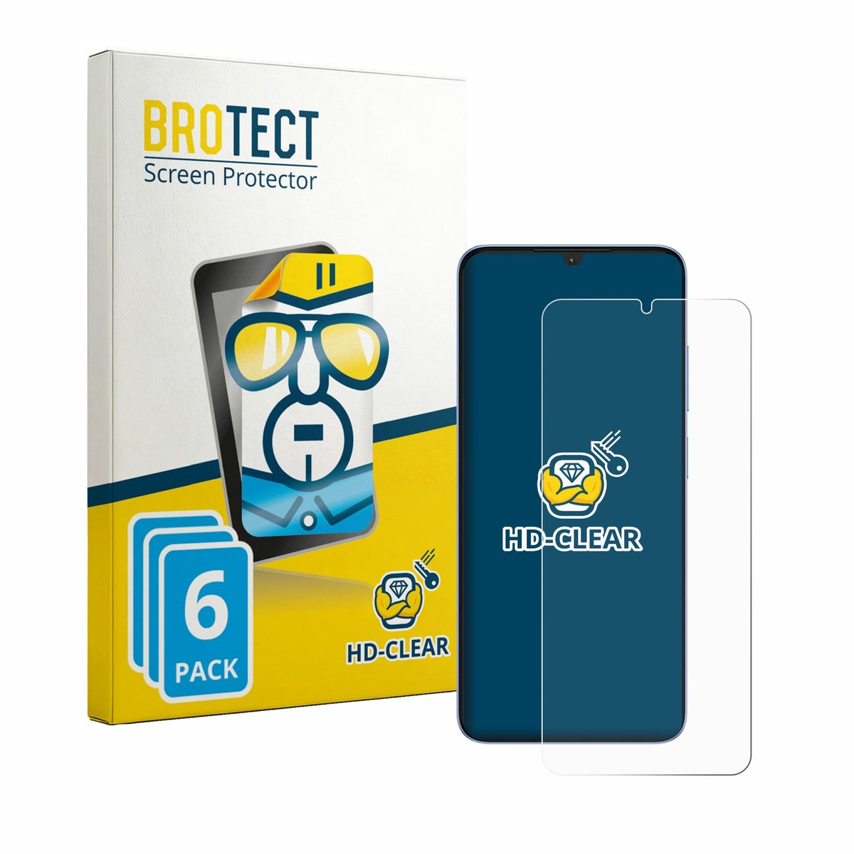 BROTECT - Screenprotector voor Itel Zeno 20 Max - Folie Beschermfolie transparant 6 Stuks