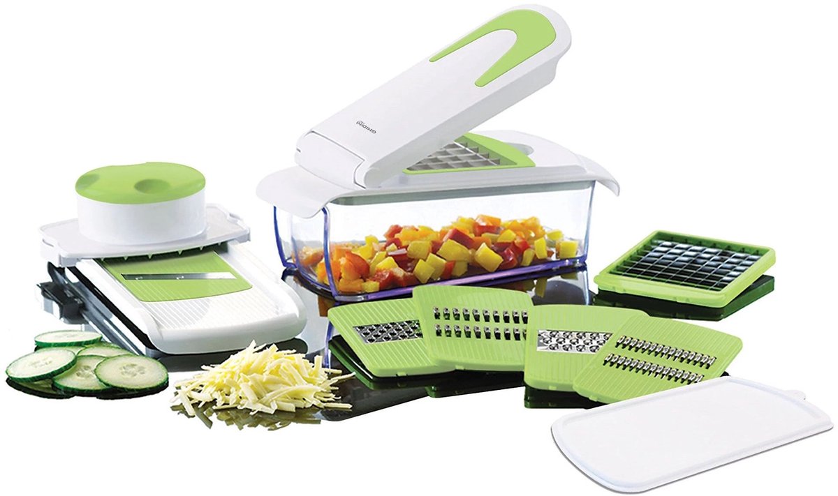 Ghidini Multifunctionele Mandoline / Groentesnijder - met opvangbak