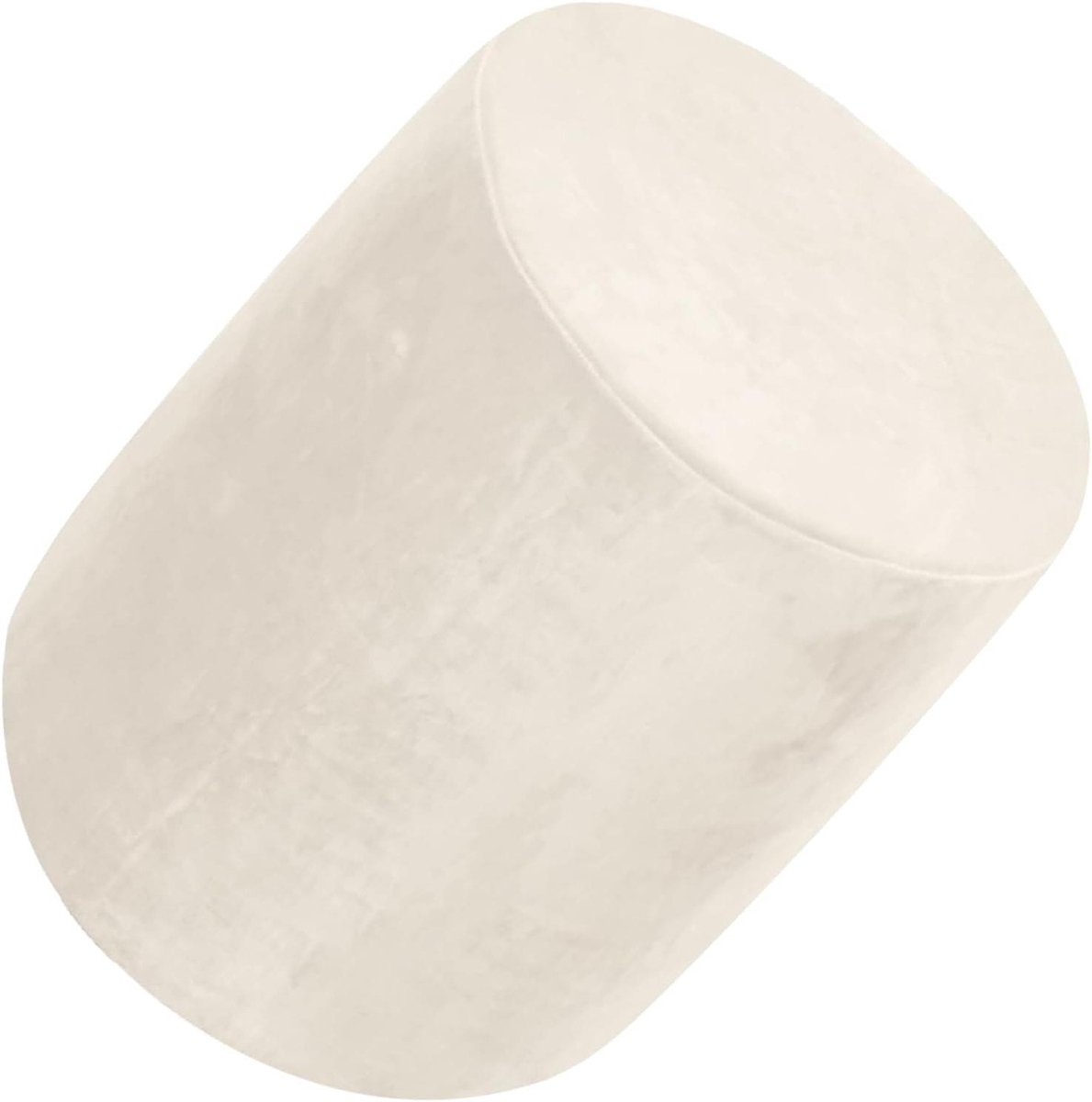 Ronde Poef Hoes - Voetenbank Beschermer - Interieur Vernieuwen - Rekbare Stof - D 30-45cm H 16-50cm - Beige