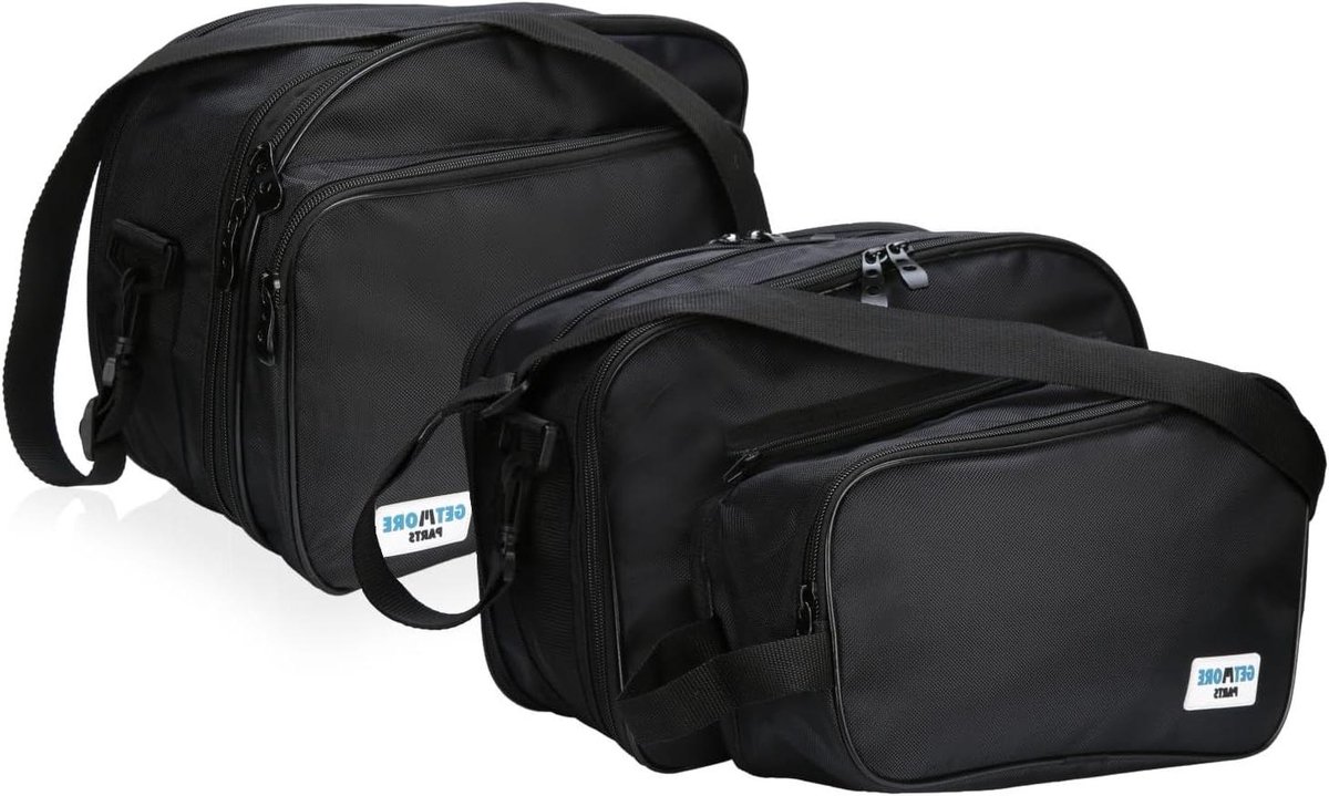 Motorfiets Binnentassen - Reisbagage Motor - Motor Reizen - Op Maat Gemaakt - 36x28x26 cm - Zwart