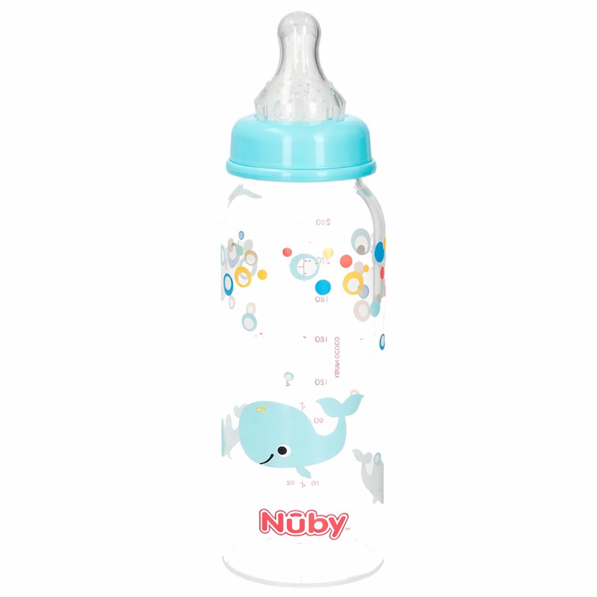 Lichtblauwe Nuby baby drinkfles 240 ml - voedingsflessen babies