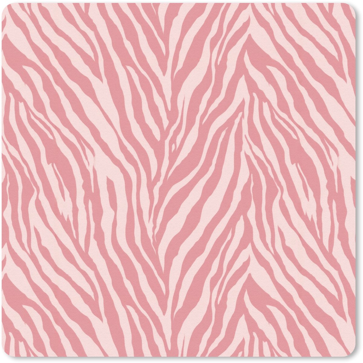 Muismat 20x20 cm - Mousepad Zebra - Print - Roze - Muismatten