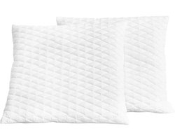 Traagschuim Kussens - Neksteunkussens Hoofdkussens - Betere Nachtrust - Drukverlichtend Visco-schuim - 80 x 80 x 14 cm - Wit